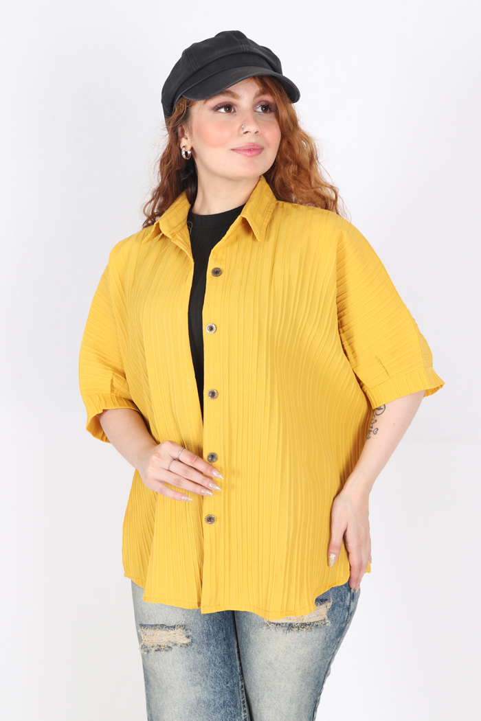 شومیز تک رنگ 2275