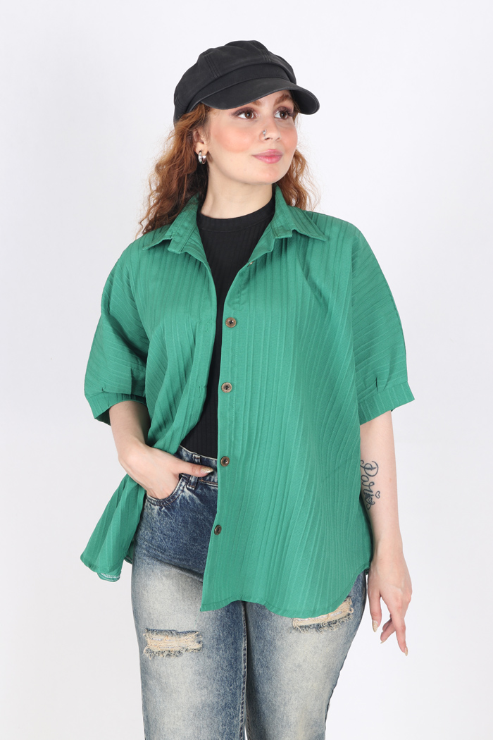 شومیز تک رنگ 2276