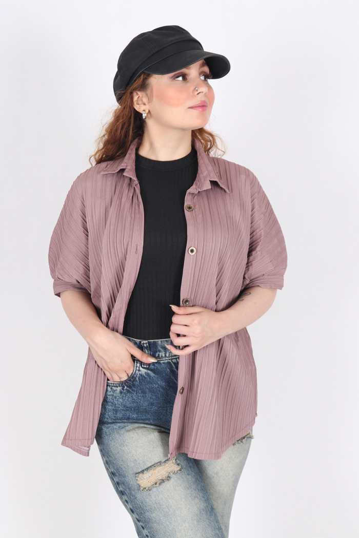 شومیز تک رنگ 2276