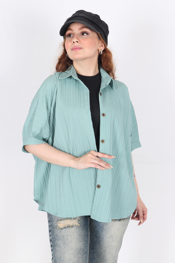 شومیز تک رنگ 2277