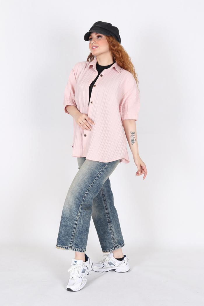 شومیز تک رنگ 2278