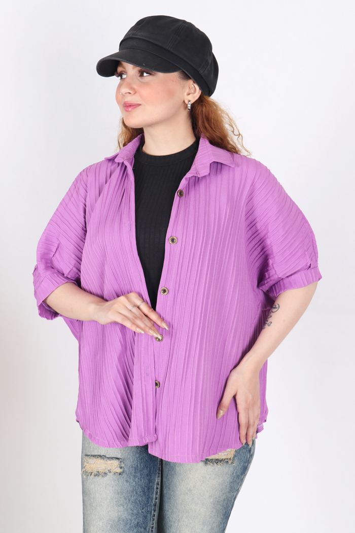 شومیز تک رنگ 2278
