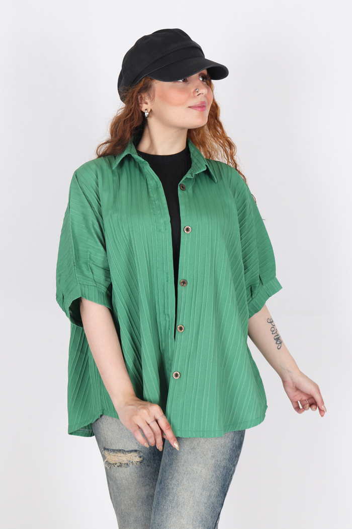 شومیز تک رنگ 2278