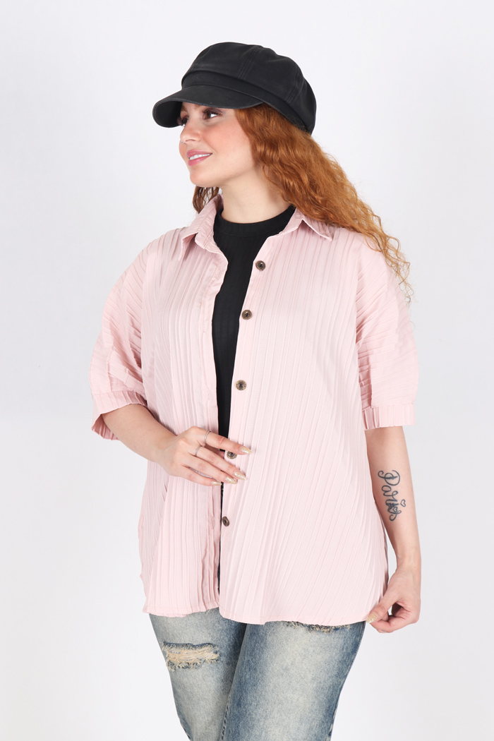 شومیز تک رنگ 2278