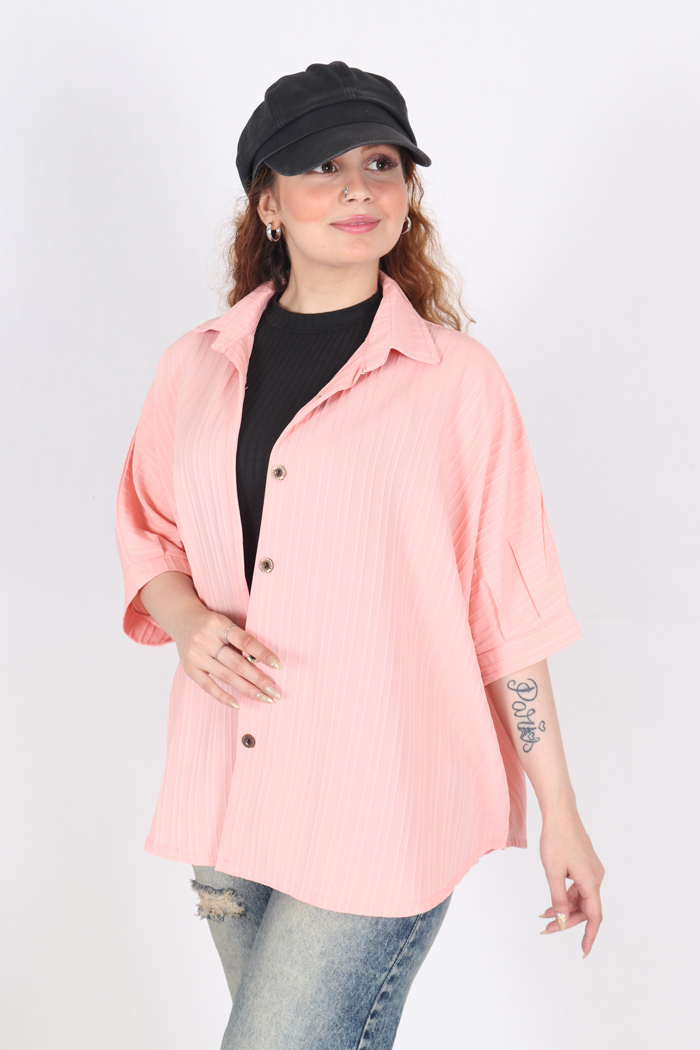 شومیز تک رنگ 2279