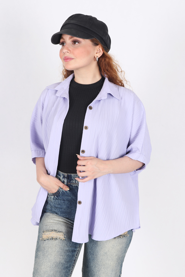 شومیز تک رنگ 2279