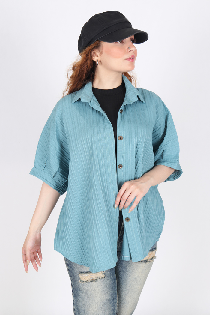 شومیز تک رنگ 2279