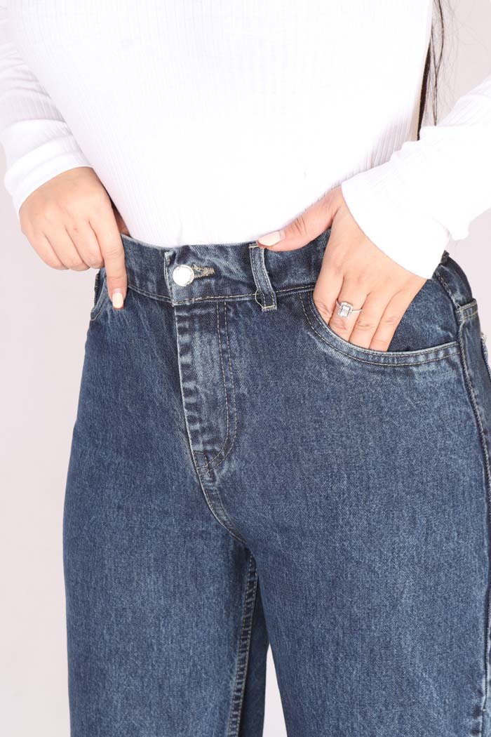 شلوار جین نیم بگ زاپ دار 1234