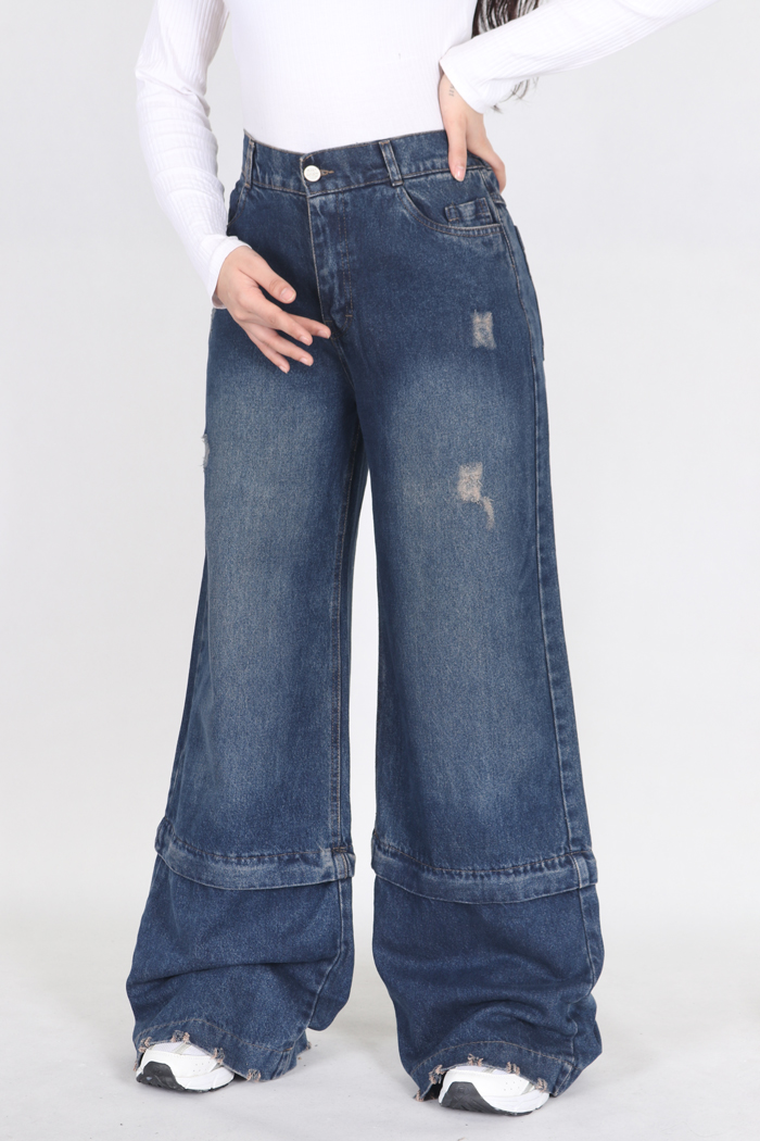 شلوار جین بگ برش دار 3921