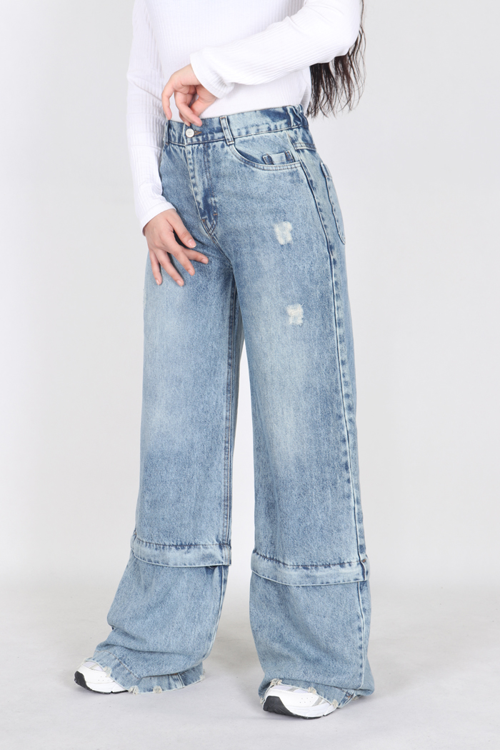 شلوار جین بگ برش دار 3922