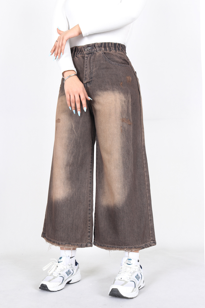 شلوار جین سوپر بگ کراپ 3927