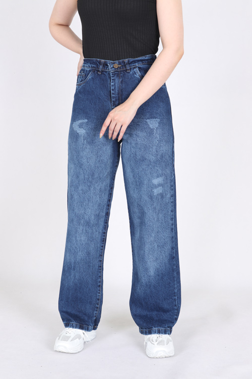 شلوار جین نیم بگ 4022