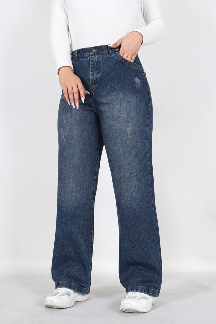 شلوار جین نیم بگ 4035