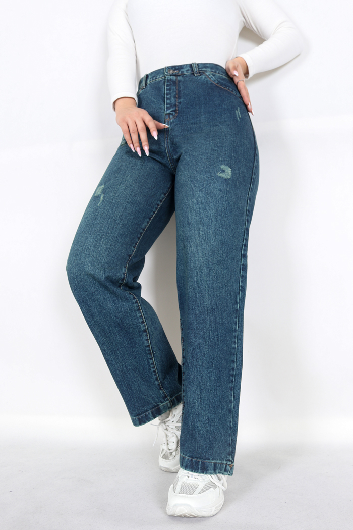 شلوار جین نیم بگ 4038