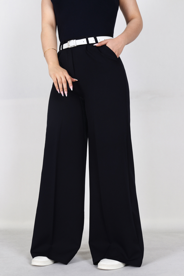 شلوار پارچه ای فول بگ کمر ساده 4042