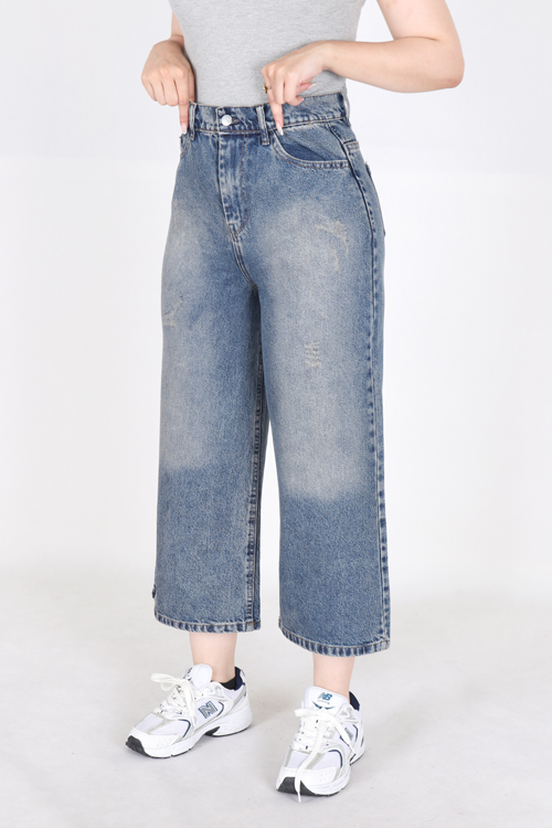 شلوار جین ایزی بگ کمر ساده 4061