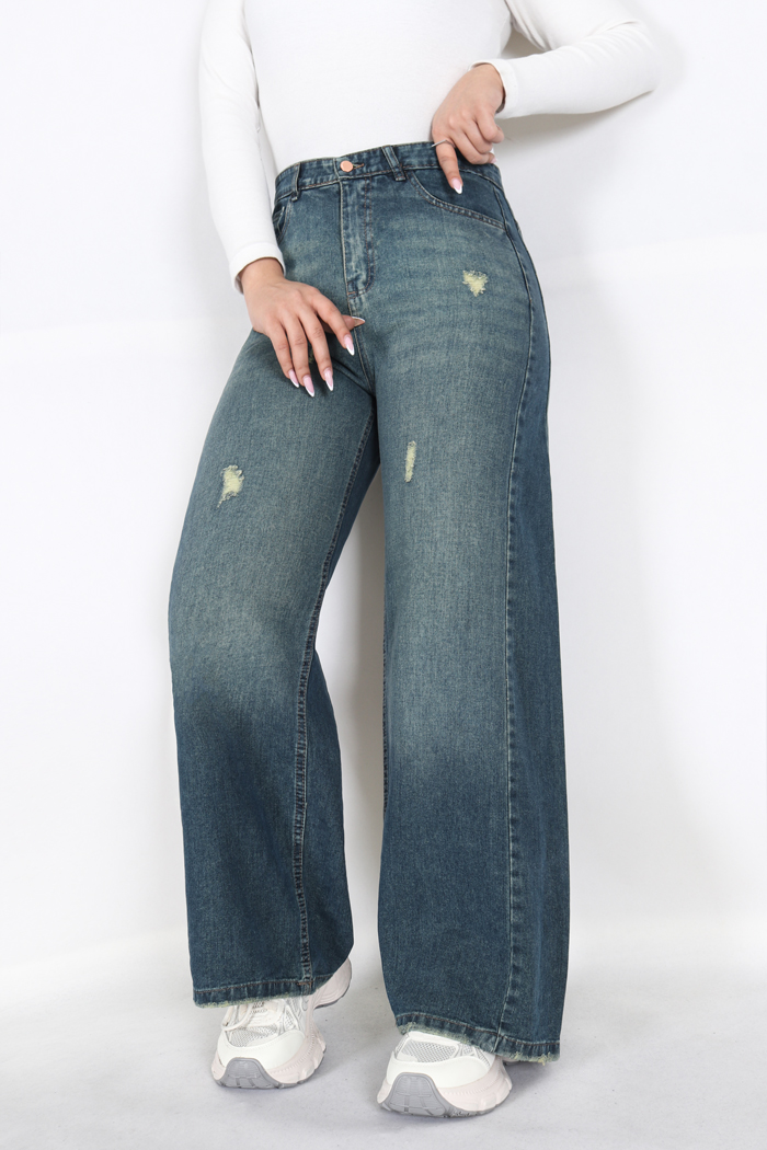 شلوار جین شافل بگ سوپر سایز 4073