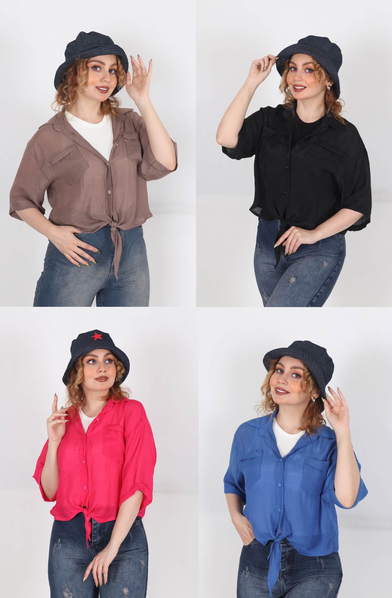 شومیز گره ای 4342