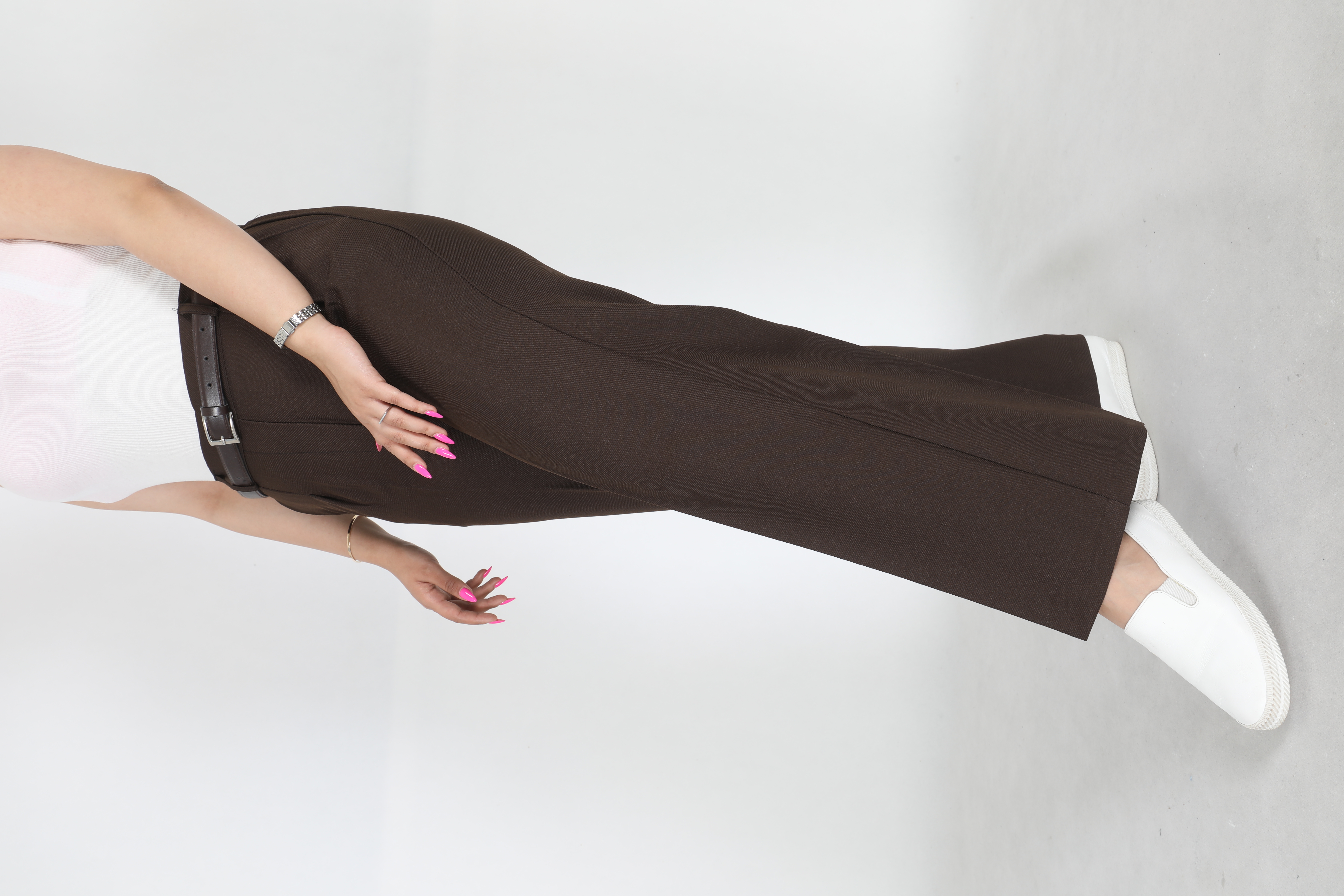 شلوار پارچه ای نیم بگ 4405
